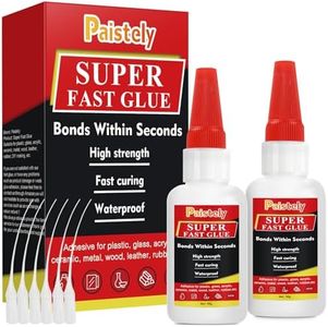 Super Fast Glue All Purpose, 2 Pack Waterproof and Heat-Resistant Strong Glue, Strong Glue for Everything, Superglue for Plastic, Glass, Vinyl, Acrylic, PVC, Metal, etc.