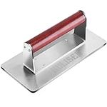 HULISEN Stainless Steel Bacon Press, 9 Inch Large Heavy Duty Burger Press with Wood Handle, Non-stick Grill Press for Griddle, Steak Weight Griddle BBQ Accessories for Panini, Sandwiches, Gift Package
