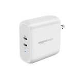 Amazon Basics 36W Two-Port USB-C Wall Charger for Tablets and Phones with Power Delivery - White