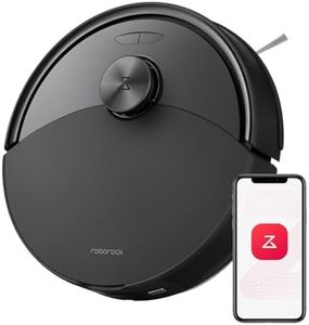 roborock Q10 S5 Robot Vacuum Cleaner with Mop, 10,000 Pa HyperForce Suction, Dual Anti-Tangle Brushes, VibraRise 2.0 & Auto Lifting Mopping System, Smart Obstacle Avoidance, Ideal for Pet Hair, Black