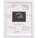 HAMUIERS Sonogram Signature Frame Guest Book, Ultrasound Picture Keepsake Frame, Baby Shower Guest Book Alternatives, Gender Neutral Baby Shower Party Decor, Gift for Expecting Moms, White