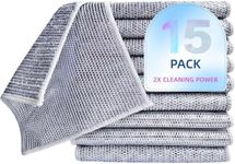 FIRIS 15 Pack Non Scratch dish wash cloths for kitchen & Cleanning Brush | Reusable Scrubber Dish cloth for Utensils | Multipurpose Mesh wire cloth for kitchen | Metal Wire Cleaning Cloth