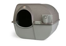 Omega Paw Roll 'N' Clean New Litter Box, Brown, Large