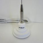 HUSTLER IC100SW CB RADIO ANTENNA MAGNETIC BASE 41" WHIP W/SPRING (WHITE)