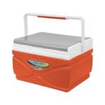 Picnic Cooler – 4.5 Liter Hard Cooler – Coolbox Keeps Contents Cool for 48 Hours – BPA Free Outdoor Cooler – Portable Cooler for Picnics, Grill, Camping (Orange)