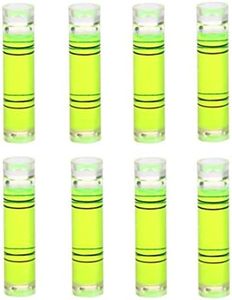 YMGBHNKJLS 8 Pieces Mini Cylindrical Level Small Horizontal Bubble Levels 9.5x40mm Bubble Spirit Level Measuring Layout Tools