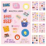 Girl Power Journal & Scrapbooking Stickers (8 Sheets) - Female Empowerment Positive Affirmation Stickers, Stickers for Women, Moms, Teens in Scrapbooks and Journals by Sunny Streak