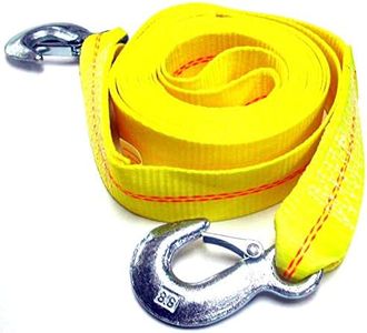 Hardware Factory Store HFS (R) 2" X 30', 4.5 Ton 2 Inch X 30 Ft. Polyester Tow Strap Rope 2 Hooks 10,000lb Towing Recovery
