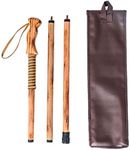 FOREST PILOT 3-pc Detachable Hardwood Walking Stick Pine Handle with Compass (Nature Color, 55 Inches, 1 Piece)