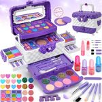 Kids Makeup Sets for Girls, Washable Girls Make Up Set, Real Kids Makeup Girls Toys, Princess Children Makeup Sets Kids Toys Christmas Birthday Gifts for Girls Age 4 5 6 7 8 9 10 11