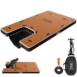 DOK Dog-DOK Inflatable Dock Platform: Safe & Easy Water Access for Dogs Up to 230 lbs; Floating Non-Slip EVA Foam with Dog Boat Ramp for Pool, Dock, & Lake | Military Grade & High Visibility