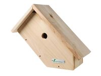 Green Feathers Wooden Side View Bird Box House For Outdoor Garden, 32mm Hole Ideal For A Variety Of Birds, Nestings Bird Box (Side View Bird Box)