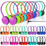 ZNXZXP Kids Headphones Bulk 50 Pack for School Classroom Student Children Toddler Boys Girls Teen and Adult,Computer Earphones Class Set of Headphones for Students Multi Color