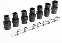 7 Pc 1/2 in. Drive Metric Impact Swivel Socket Set