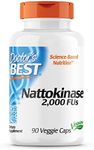 Doctor's Best Nattokinase, 2000 FU, Enzyme Supplement, 90 Vegan Capsules, Supports Heart Health and Blood Circulation