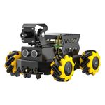 Yahboom Robot Car Kit for RPi-5 Supports Ros2 Humble Version Automatic Line Patrol Driving Ai Vision with RGB Light Bar,Suitable for 16+ Teenagers, Mechanical Engineers (Standard Without RPi)