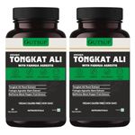 Outsup Tongkat Ali Longjack Root Extract with Fadogia Agrestis, 10:1 Fadogia Agrestis With 100:1 Tongkat Ali Root extract | Enhanced testosterone level, Stamina - 60 Veg Capsules(Pack of 2)