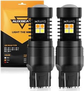 Auxbeam 7443 LED Bulbs W21/5W T20 7444NA Switchback Dual Color Bulbs 300% Brighter White and Amber Bulb for DRL Turn Signal Lights Parking Lights, Need Resistors to Avoid Possible Hyper Flash