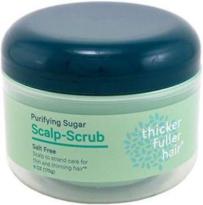 Thicker Fuller Hair, Nourishing Daily Scalp Tonic for Thin and Thinning Hair, 4 FL OZ (Scalp Scrub)