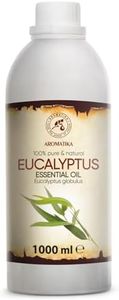Olio essenziale di Eucalipto 1000 ml - Eucaliptus Globulus - Oli Essenziali per Aromaterapia - Olio di Eucalipto Puro e Naturale al 100% per - Inalazione - Diffusori - Sauna - Bagno turco