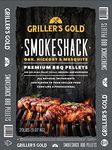 Griller's Gold Premium BBQ Pellets - Oak, Hickory, Mesquite Smokeshack Blend, 20 Pound Bag, All Natural Barbeque Smoker Pellets