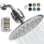 SparkPod High Pressure Shower Filter Head -Water Filter Suitable for People w/Dry Hair, Skin & Scalp, 9.5" Shower Head with Enhanced Formula Filter Helps Remove Chlorine (Luxury Polished Chrome)