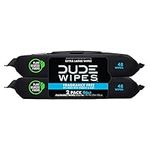 DUDE Wipes - Flushable Wipes - 2 Pack, 96 Wipes - Unscented Extra-Large Adult Wet Wipes