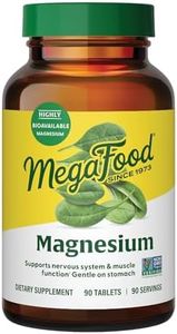 MegaFood - Magnesium Relaxation and Healthy Heart & Nervous System - Non-GMO, Organic & Gluten-Free - 90 Servings