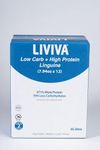 LIVIVA Low Carb High Protein KETO Linguine Pasta Value Pack - (Case of 12), 27g of Protein, 8g Net Carbs, Diabetic-Friendly - Made with Pea Protein, Mulberry Leaf and Konjac