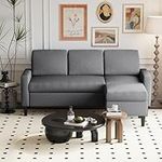 Shintenchi Sofa Couch Sectional, Dark Gray