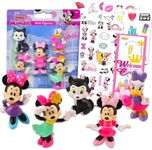 Classic Disney Minnie Toys Set Minnie Mouse Figures Bundle - 5 Pc Minnie Mouse and Friends Favors Featuring Minnie Mouse, Daisy Duck and More (Minnie Mouse Playset)