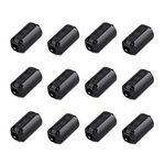 Viaky 12 Pack RFI EMI Noise Suppressor Cable Clip, Clip-on Ferrite Ring Core Noise Filter for 5mm Dia Cable(Black)