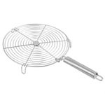 Entisia Jalebi Shaped Roaster Jali - Small Kitchenware Wire Roaster with Handle, Stainless Steel Barbecue Grill Jali for Roasting Papad, Roti, Paneer Tandoor Net Jali, Chapati Toast Roaster (10)