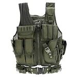 Tactical Mens Vest Military Tactical Army Polyester Waistcoat for Outdoor Camping Hunting Fishing Hiking Airsoft War Game