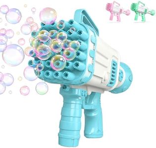 VGRASSP Electric Gatling Bubble Gun for Kids with Soap Solution Indoor and Outdoor Toys for Toddlers Bubble Launcher Machine for Girls and Boys (Colour as per Stock)