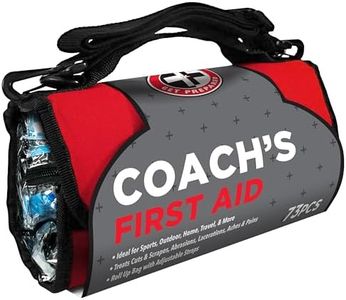 Be Smart Get Prepared 73-Piece Coach’s and Team Sports First Aid Kit in Roll up Bag: Clean, Treat, Protect Cuts, Scrapes. Home, Office, Car, School, Travel, Hunting, Outdoor, Camping, FSA HSA