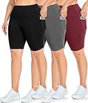 NEW YOUNG 3 Pack Plus Size Biker Sh