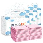 Baby Disposable Changing Pad, 100 Pack Soft Non-Woven Fabric Breathable Waterproof Underpads, Portable Leak-Proof Mattress Protector, Incontinence Bed Pads