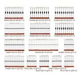 200Pcs 14 Value Rectifier Schottky Ultra Fast Diodes 1N4001 1N4004 1N4007 RL207 1N5404 1N5406 1N5408 UF4007 FR107 FR207 1N5817 1N5819 1N5822 1N4148 Kit Assortment