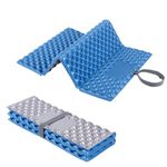 2 Pieces Folding Foam Mat,Ultralight Hiking Sit Mat,Foam Camping Pad With Egg Nest,IXPE Outdoor Foam Cushion,Durable Stay Warm Waterproof MoistureProof Sitting Pad for Picnic Climbing (Blue)
