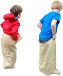 Yuzet 10x Kids Sack Race School Sports Day Jump Sacks Hessian Bag 50cm x 80cm Great for events like BBQs Sports Days celebrations 100% Bio-degradable Natural product 100% Hessian no added Chemicals