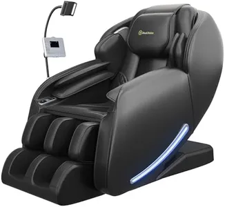 Real Relax 2024 Massage Chair, Full Body Zero Gravity SL-Track Shiatsu Massage Recliner Chair with Heat Body Scan Bluetooth Foot Roller APP Control, Favor-06 All Black