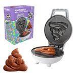 Poop Emoji Mini Waffle Maker- Make Breakfast Fun for Kids w Cute Smiley Face Design, 4" Waffler Iron Makes Poop Shaped Pan Cakes or Waffles, Electric Non Stick Gift- Officially Licensed by Emoji