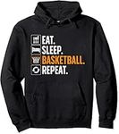 OZEQO Funny Basketball for Men Women Team Sport Basketball Player Pullover Hoodie (Black,3XL)