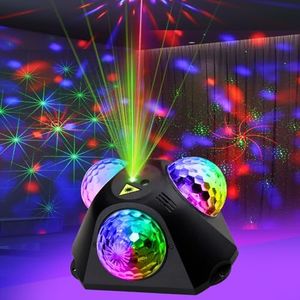Disco Ball Lights for Parties, Party Dj Lights 3 Magic Ball Sound Activated Strobe Stage Disco Dj Dight with Remote Control for Home Karaoke Dance Birthday Wedding Club Party Decoration