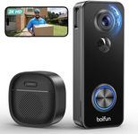 BOIFUN 2K Video Doorbell Camera Wireless with Chime and App, 180° View, No Monthly Fee Video Door Bell Camera, Motion Activated, Two-way Talk, Ultra-Clear Night Vision, 5200mAh, IP65 Waterproof
