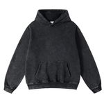 Dnzzs Mens Hoodies Pullover Oversized Acid Wash Hoodie Heavyweight Hoodie Men Athletic Vintage Sweatshirt Streetwear Black