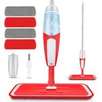 Spray Floor Mops for Floor Cleaning, UMAYCOOL Floor Mops Microfiber Spray Mop Dry Wet Mop Dust Mop with 4 Reusable Mop Pads & 550ML Refillable Bottle for Cleaning Laminate, Tile, Wood, Hardwood Floor