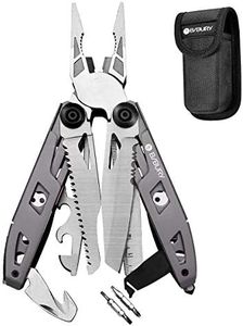 BIBURY Pince Multifonctions, 18 en 1 Titane Poignée Multitools en Acier inoxydable avec Pochette en Nylon, Multi-Tool idéal pour la Survie, Le Camping, la Maison, la Réparation