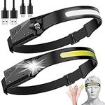 Avlxt LED Headlamp, 2 Pack Recharge